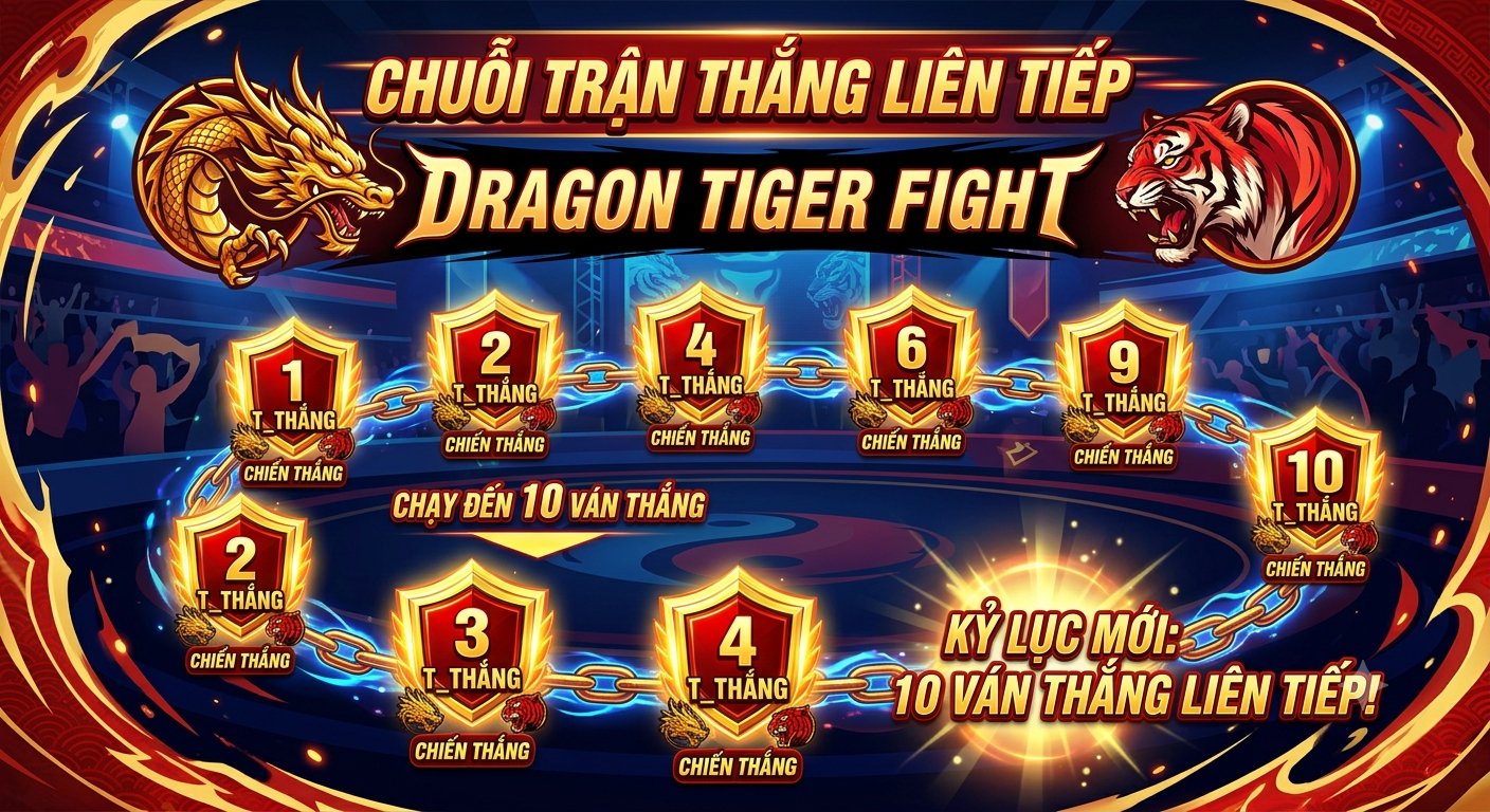 chuỗi trận thắng liên tiếp của dragon tiger fight